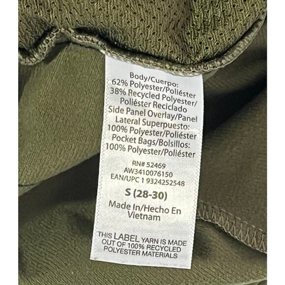 Athletic Works Army Green Black Striped Elastic Waist Joggers Reg Size S 28-30 - Picture 4 of 5